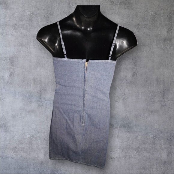 Vintage Old Navy Blue Jeans Chambray Mini Dress Women’s Size 1 | Y2K 2000s - Picture 3 of 12